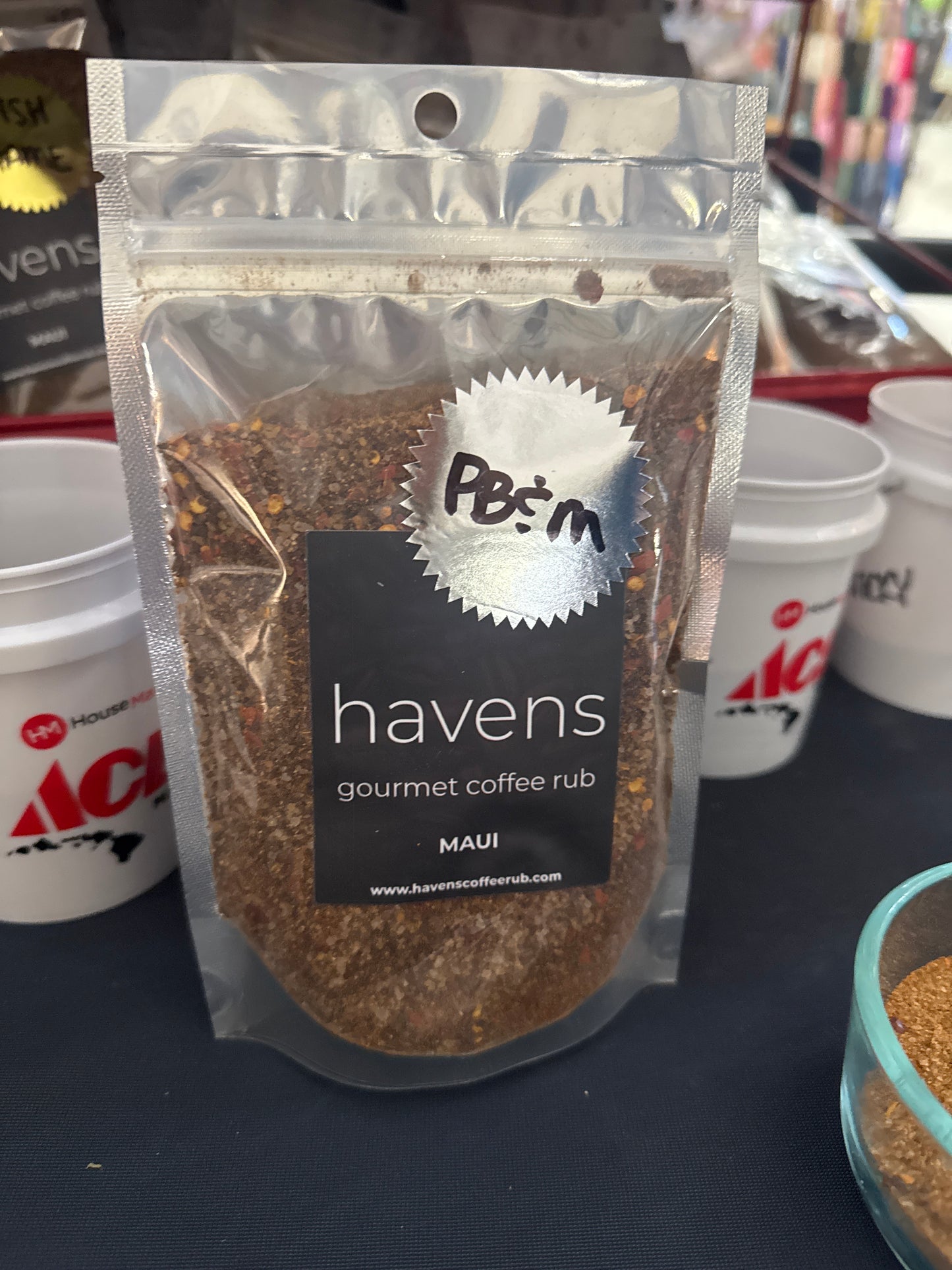 PB & M Sweet Half Pound Havens Gourmet Coffee Rub