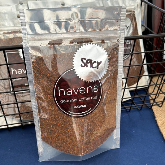 Spicy 6oz Havens Gourmet Coffee Rub bag