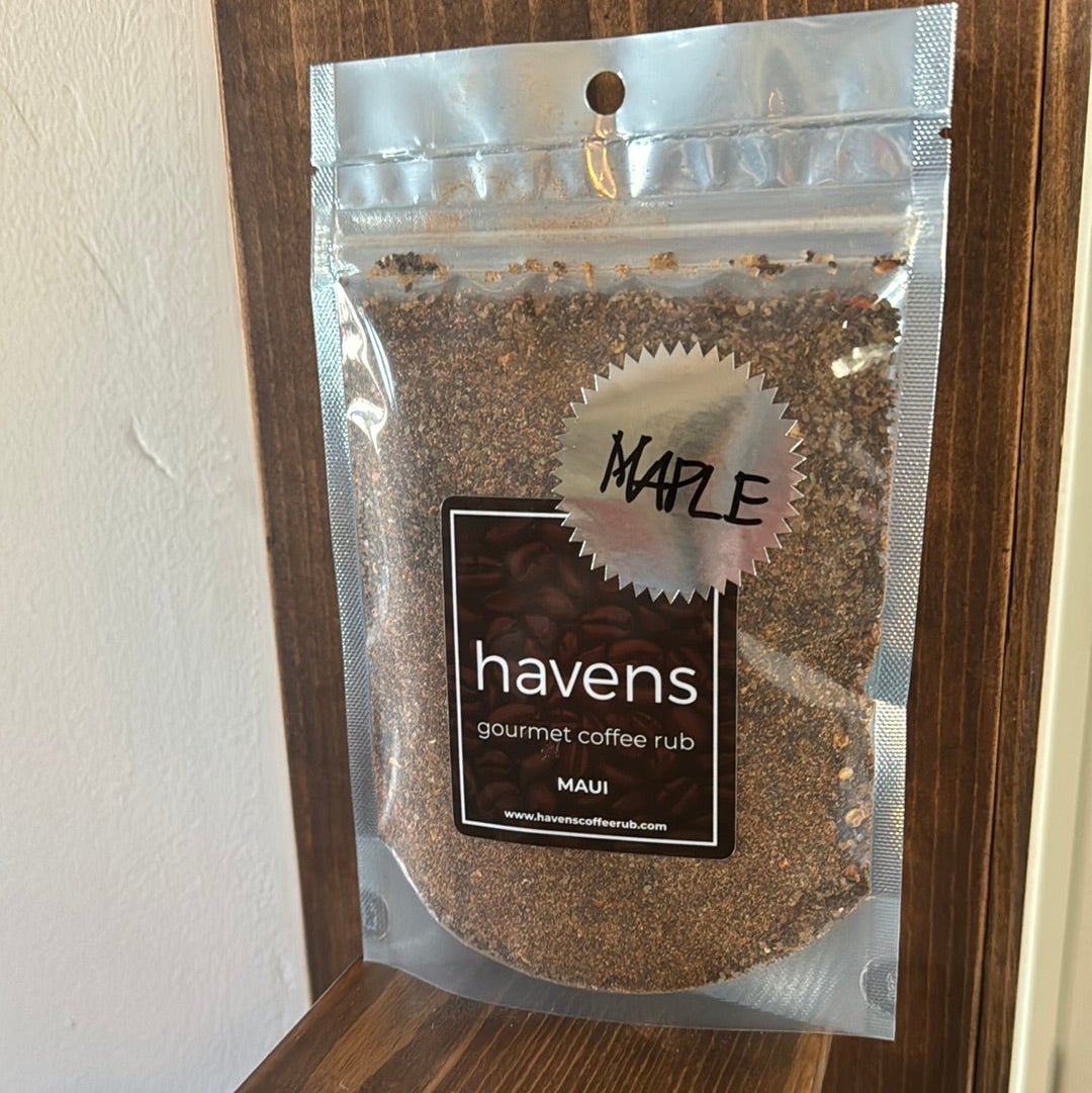 Maple Blend Havens Gourmet Coffee Rub, 6 oz bag