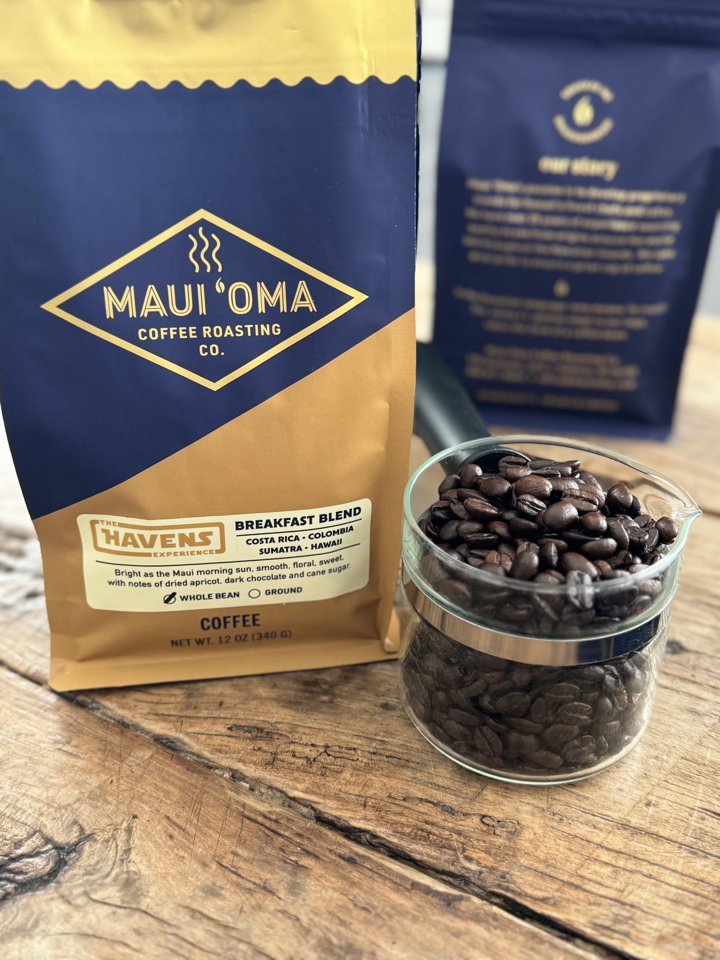 Breakfast Blend Light Roast 2 lb Maui ‘Oma Coffee, The Havens Experience