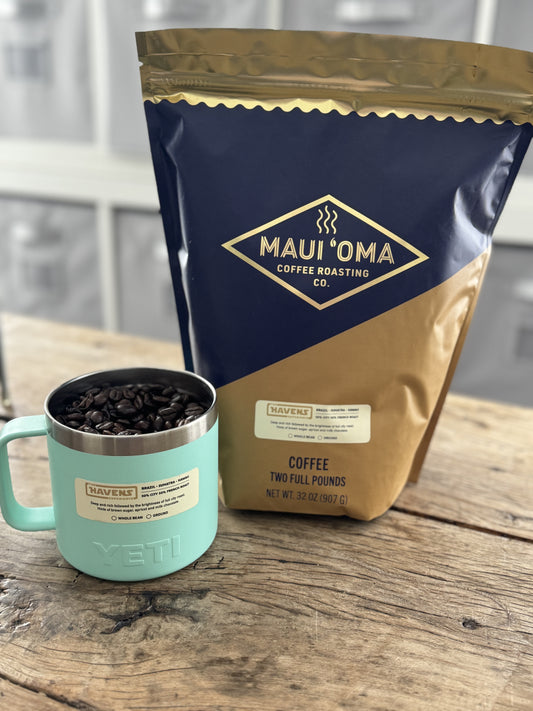 Breakfast Blend Light Roast 2 lb Maui ‘Oma Coffee, The Havens Experience